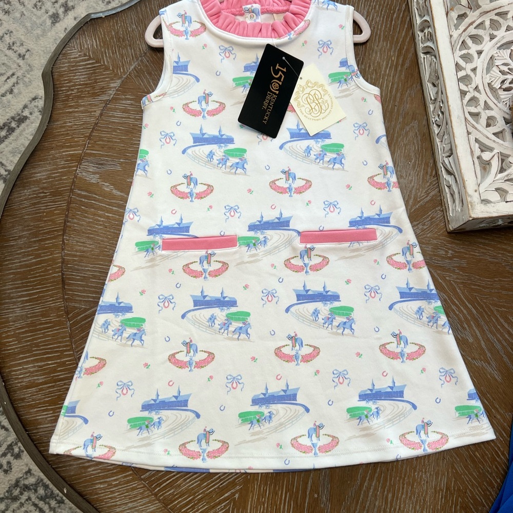 Colorful Sleeveless Dress with Boat Print